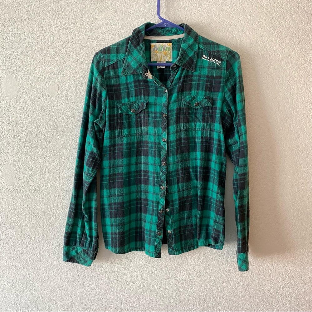 Flannel with snap buttons